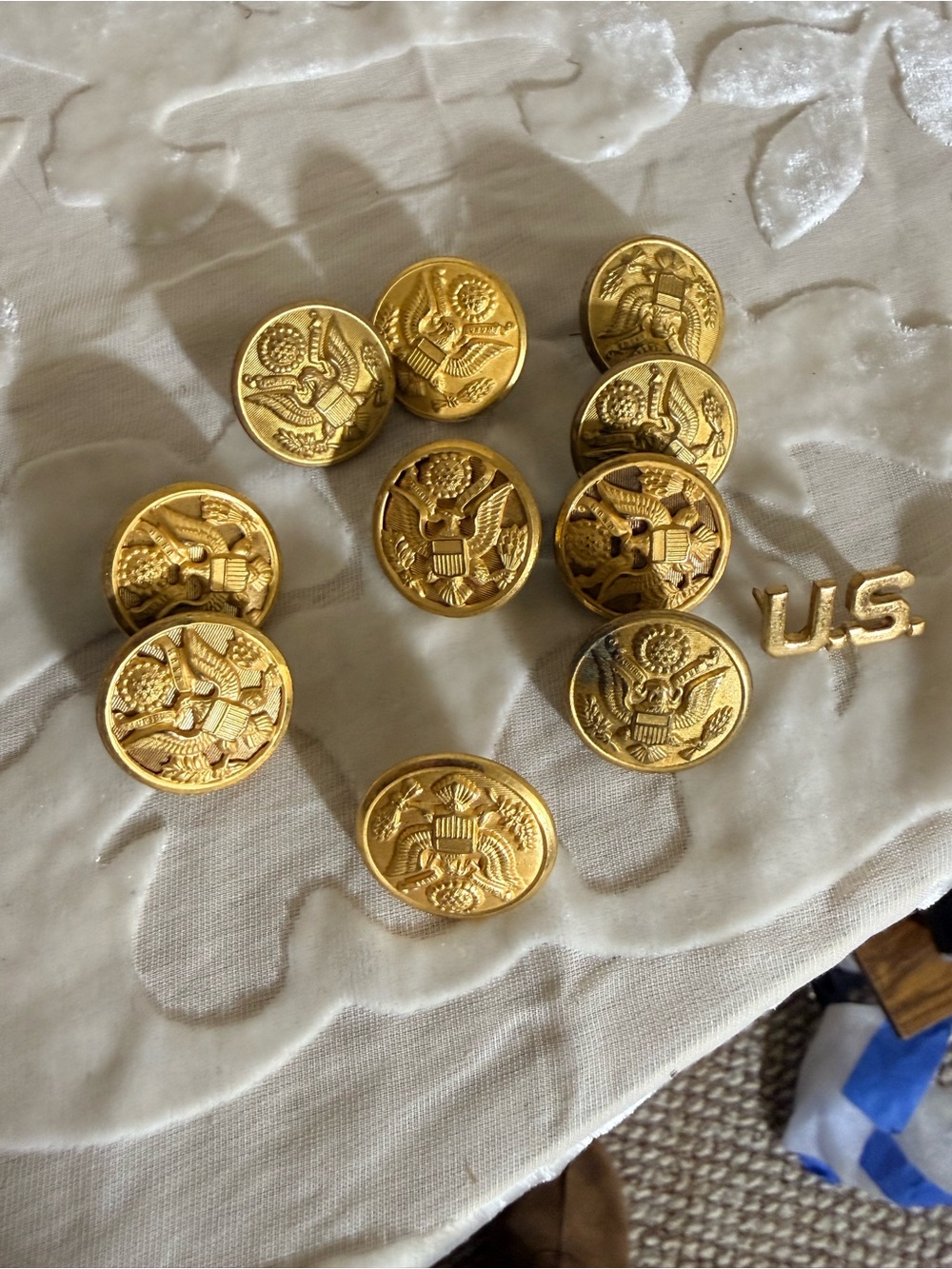 29 Waterbury Button Co. U.S. Army Eagle Uniform Buttons & Cuff Links Lot
